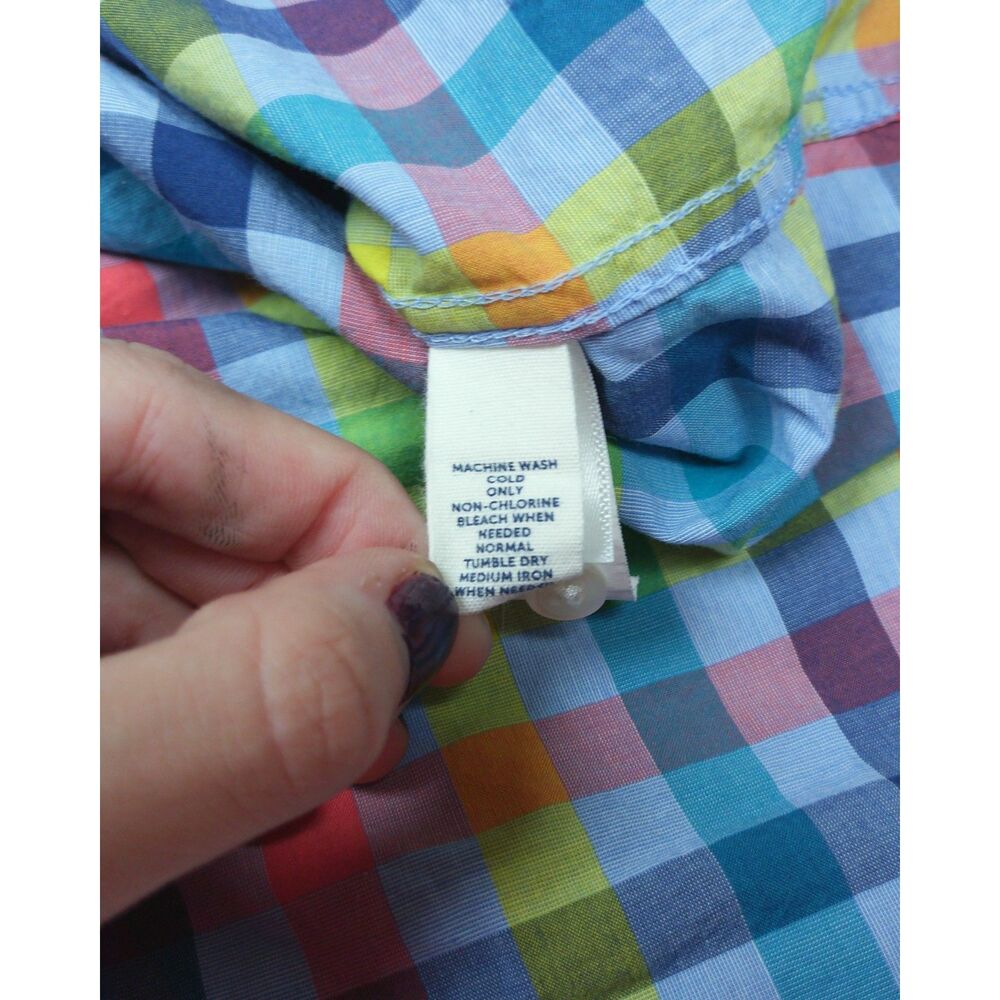 Bonobos Mens S Slim Fit Summer Weight Poplin Plaid Button Down Shirt Multicolor - Picture 10 of 10